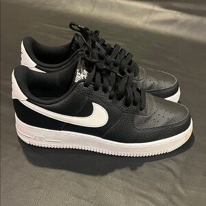 Men’s Nike Air Force 1 Black and White Shoes
